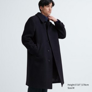Kabáty Uniqlo Balmacaan Damske Námornícka Modrá Slovensko | Q034100