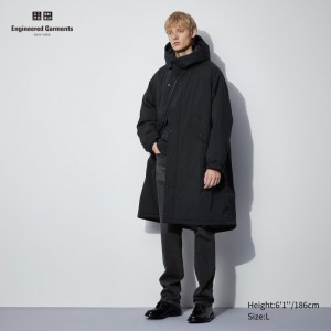 Kabáty Uniqlo PUFFTECH S Kapucňou (HEATTECH) Damske Čierne Slovensko | R369789