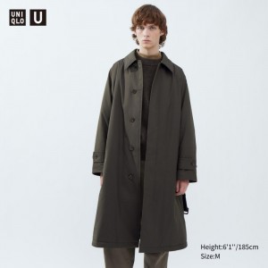 Kabáty Uniqlo Polstrované Single Breasted Damske Olivovo Zelená Slovensko | A470766