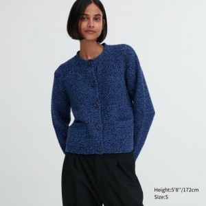 Kardigan Uniqlo Pletené Kratke Damske Modre Slovensko | M637927