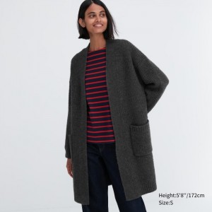 Kardigan Uniqlo Pletené Long Damske Tmavo Siva Slovensko | V931148