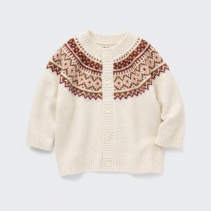 Kardigan Uniqlo Souffle Yarn Fair Isle Pre Babatka Biele Slovensko | W877502