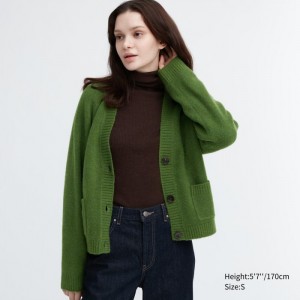 Kardigan Uniqlo Souffle Yarn Kratke Damske Zelene Slovensko | G121213