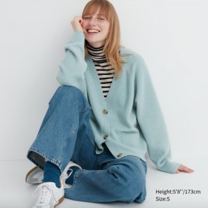 Kardigan Uniqlo Souffle Yarn Kratke Damske Modre Slovensko | Z572163