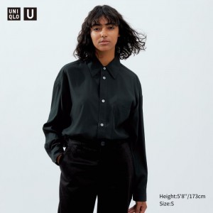 Kosele Uniqlo Draped Long-Sleeve Damske Čierne Slovensko | L350999