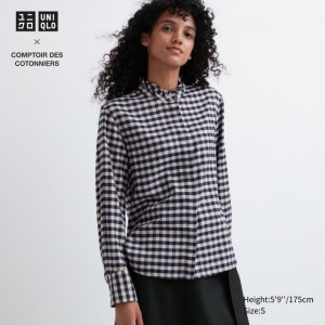 Kosele Uniqlo Soft Brushed Stand Collar Long-Sleeve Damske Modre Slovensko | X543689