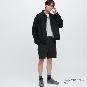 Kratasy Uniqlo Chino (7") Panske Čierne Slovensko | B506288