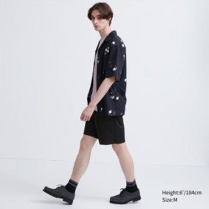 Kratasy Uniqlo Dry Stretch Easy (8") Panske Čierne Slovensko | Z178367