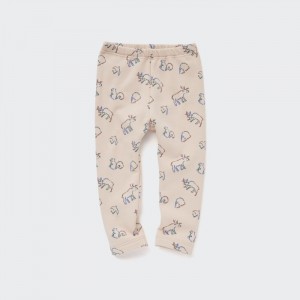 Leginy Uniqlo Fleece (Moose) Pre Babatka Béžové Slovensko | X579485