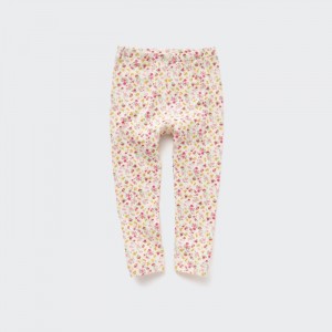 Leginy Uniqlo Floral Rebrovaný Pre Babatka Biele Slovensko | X638120