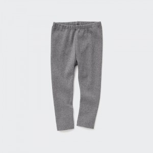 Leginy Uniqlo Full-Length (Rebrovaný) Pre Babatka Siva Slovensko | K855581