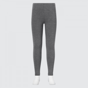Leginy Uniqlo HEATTECH Bavlnene (Extra Warm) Detske Tmavo Siva Slovensko | P193506
