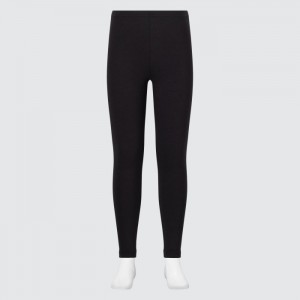 Leginy Uniqlo HEATTECH Bavlnene (Extra Warm) Detske Čierne Slovensko | E278193