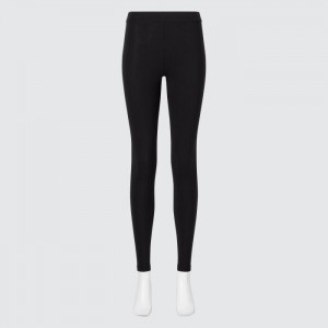 Leginy Uniqlo HEATTECH Bavlnene (Extra Warm) (2022 Edition) Damske Čierne Slovensko | G123618