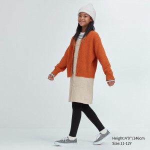 Leginy Uniqlo HEATTECH Rebrovaný Detske Čierne Slovensko | J595056