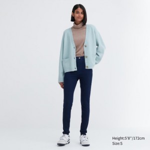 Leginy Uniqlo HEATTECH Ultra Stretch High-Rise Denim Pants (2022 Edition) Damske Modre Slovensko | X373237