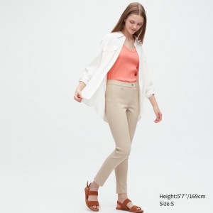 Leginy Uniqlo Ultra Stretch Pants Damske Béžové Slovensko | O695113