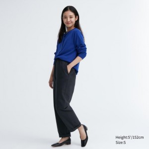Spoločenské Nohavice Uniqlo Bavlnene Relaxed Ankle Damske Čierne Slovensko | I448166