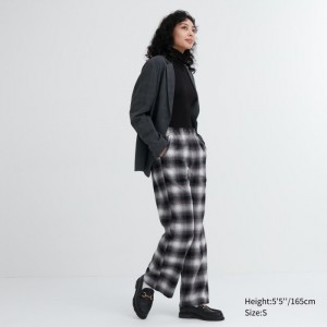 Spoločenské Nohavice Uniqlo Flannel Checked Damske Siva Slovensko | E150798