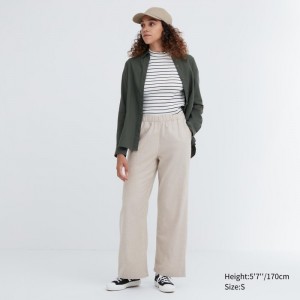 Spoločenské Nohavice Uniqlo Flannel Damske Béžové Slovensko | K860361