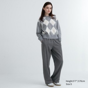 Spoločenské Nohavice Uniqlo Flannel Damske Tmavo Siva Slovensko | L282659