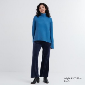 Spoločenské Nohavice Uniqlo Ultra Stretch Smooth Damske Námornícka Modrá Slovensko | W845136