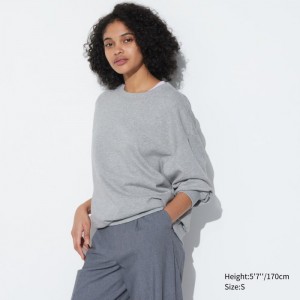 Mikina Uniqlo Crew Neck Long-Sleeve Damske Siva Slovensko | D240955