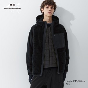 Mikina s Kapucnou Uniqlo Fleece Full-Zip Long-Sleeve Panske Čierne Slovensko | S802450