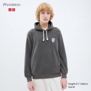 Mikina s Kapucnou Uniqlo Fleece Pullover Long-Sleeve Panske Siva Slovensko | V981523