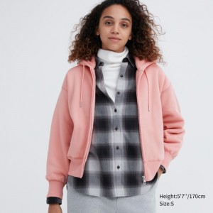 Mikina s Kapucnou Uniqlo HEATTECH Pile-Podsite Sweat Full-Zip Damske Ruzove Slovensko | J418577