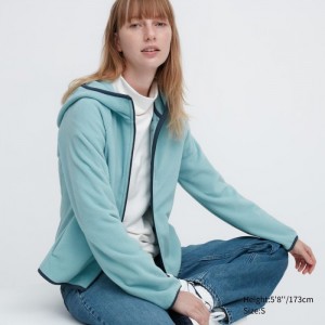 Mikina s Kapucnou Uniqlo Light Fleece Full-Zip Damske Modre Slovensko | Y834599