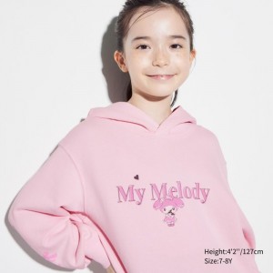 Mikina s Kapucnou Uniqlo Sanrio characters Sweat Cropped Detske Ruzove Slovensko | D193811