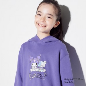 Mikina s Kapucnou Uniqlo Sanrio characters Sweat Cropped Detske Nachový Slovensko | P792503