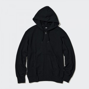 Mikina s Kapucnou Uniqlo Sweat Full-Zip Long-Sleeve (2022 Edition) Panske Čierne Slovensko | P607028