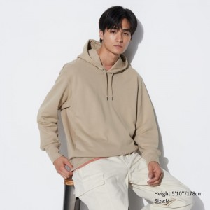 Mikina s Kapucnou Uniqlo Sweat Pullover Panske Béžové Slovensko | A421468