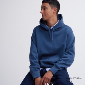Mikina s Kapucnou Uniqlo Sweat Pullover Panske Modre Slovensko | V494029