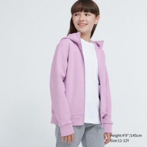 Mikina s Kapucnou Uniqlo Ultra Stretch Dry Sweat Long-Sleeve Full-Zip Detske Nachový Slovensko | H858103