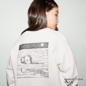 Mikiny Uniqlo KAWS Long-Sleeve Detske Biele Slovensko | S341366