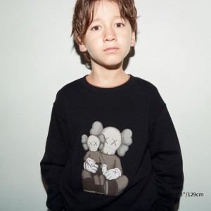 Mikiny Uniqlo KAWS Long-Sleeve Detske Čierne Slovensko | H594176