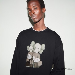 Mikiny Uniqlo KAWS Long-Sleeve Panske Čierne Slovensko | W593734