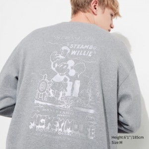 Mikiny Uniqlo Mickey Shines Long-Sleeve Panske Siva Slovensko | N135151