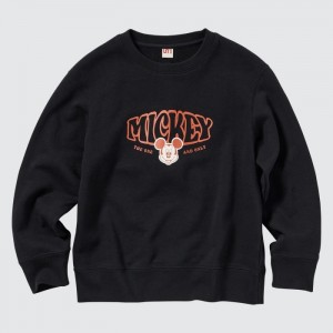 Mikiny Uniqlo Sweat Long-Sleeve Detske Čierne Slovensko | K872966