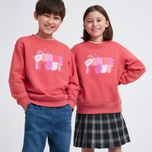 Mikiny Uniqlo Ultra Stretch Grafika Long-Sleeve Detske Červené Slovensko | F506019