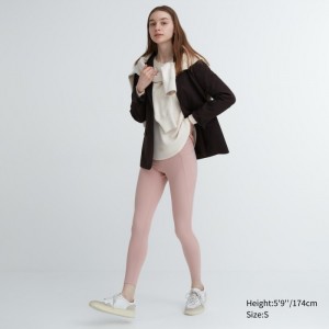 Nohavice Uniqlo AIRism UV Protection Pocketed Soft Leggings Damske Ruzove Slovensko | G890311