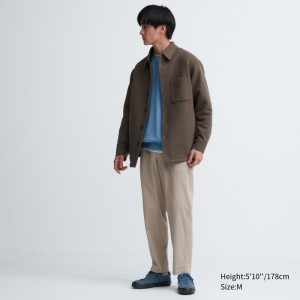 Nohavice Uniqlo Bavlnene Relaxed Ankle Damske Béžové Slovensko | Y949613