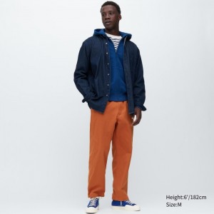 Nohavice Uniqlo Bavlnene Relaxed Ankle Damske Oranžové Slovensko | M981832