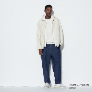 Nohavice Uniqlo Bavlnene Relaxed Ankle (Denim) Panske Modre Slovensko | A900933