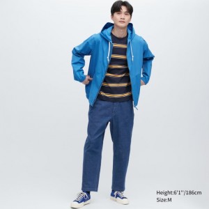 Nohavice Uniqlo Bavlnene Relaxed Ankle (Denim) Damske Modre Slovensko | V507532