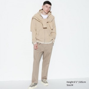 Nohavice Uniqlo Bavlnene Relaxed Ankle Panske Béžové Slovensko | J237396