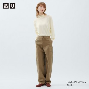 Nohavice Uniqlo Chino Damske Béžové Slovensko | D023870